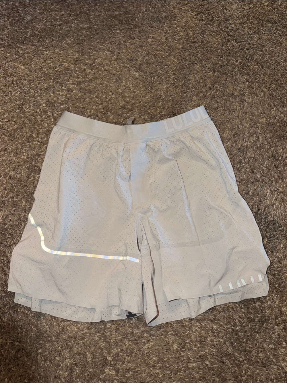 Lululemon Light Gray Athletic Shorts